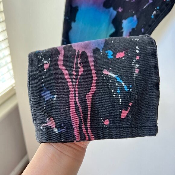 Diesel D-KRAS Slim jeans with collored paint splashed, Black / multi colored, si - Picture 6 of 14